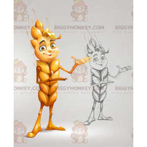 Costume da mascotte BIGGYMONKEY™ pannocchia di mais gialla