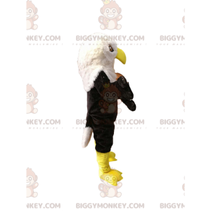 Black and White Golden Eagle BIGGYMONKEY™ Mascot Costume. eagle