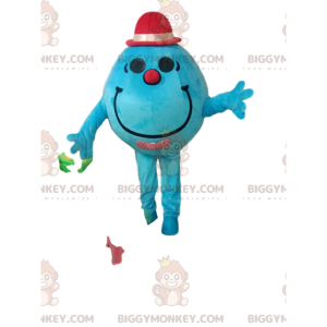 BIGGYMONKEY™ mascottekostuum van turquoise ronde man met een