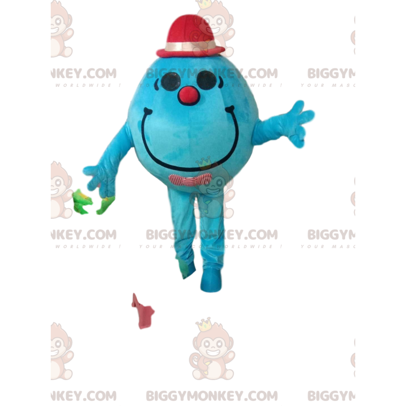 BIGGYMONKEY™ mascottekostuum van turquoise ronde man met een