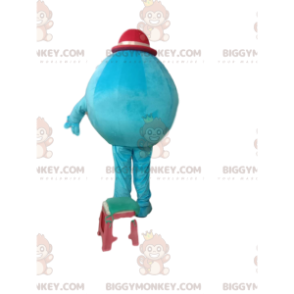 BIGGYMONKEY™ mascottekostuum van turquoise ronde man met een