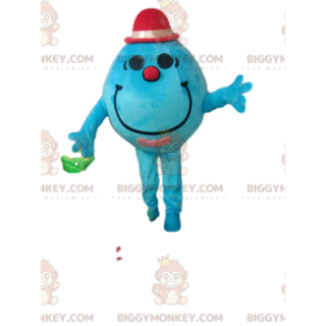 BIGGYMONKEY™ mascottekostuum van turquoise ronde man met een