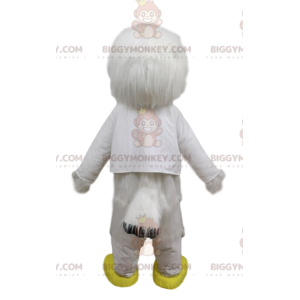 Disfraz de mascota BIGGYMONKEY™ Pájaro blanco con divertido