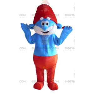 Costume della mascotte del Puffo Papa BIGGYMONKEY™. Costume da