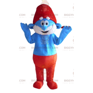 Papa Smurf BIGGYMONKEY™ maskotkostume. Papa smølfe kostume -