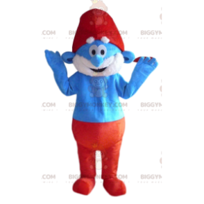 Costume della mascotte del Puffo Papa BIGGYMONKEY™. Costume da