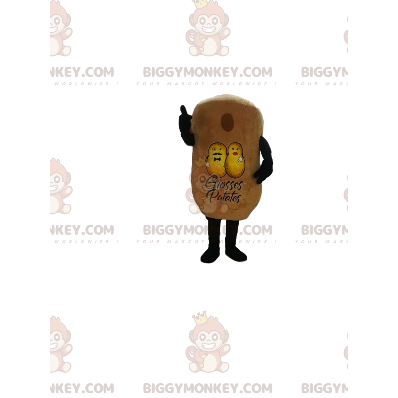 Gelbe Kartoffel BIGGYMONKEY™ Maskottchen-Kostüm. gelbes