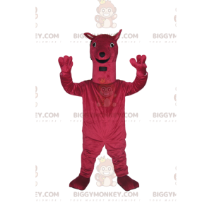 Costume de mascotte BIGGYMONKEY™ de grand chien fushia très