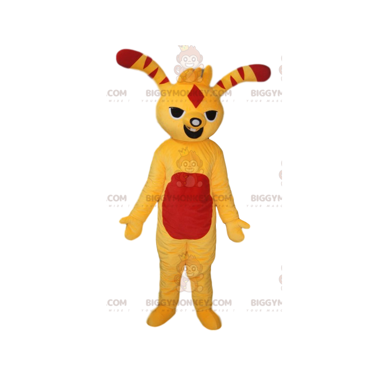 Costume de mascotte BIGGYMONKEY™ de créature amusante jaune et