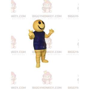 Disfraz de mascota BIGGYMONKEY™ Personaje amarillo muy feliz