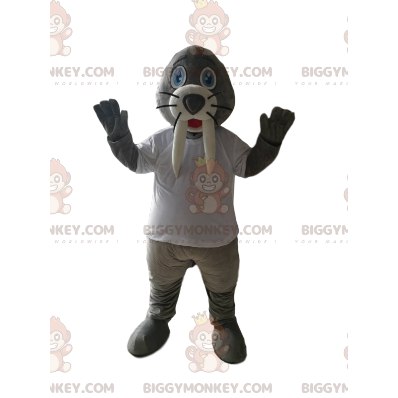 Costume de mascotte BIGGYMONKEY™ de morse avec ses grandes