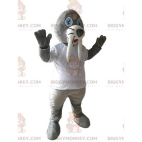 Costume da mascotte Tricheco BIGGYMONKEY™ con grandi zanne e