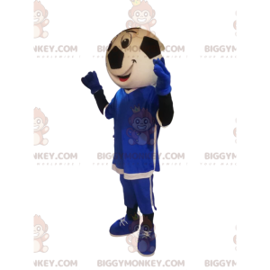 Funny Soccer Ball Head Character BIGGYMONKEY™ Mascot Costume –