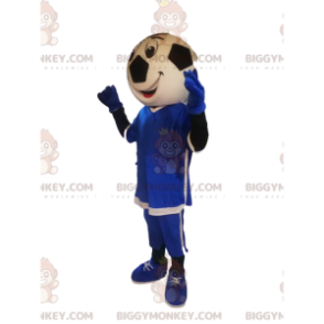 Funny Soccer Ball Head Character BIGGYMONKEY™ Mascot Costume –