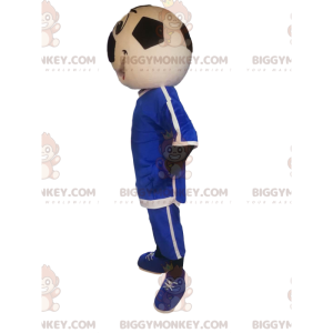 Grappig voetbalhoofdpersonage BIGGYMONKEY™ mascottekostuum -