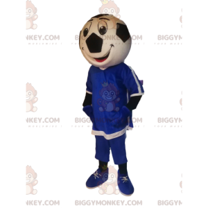 Funny Soccer Ball Head Character BIGGYMONKEY™ Mascot Costume -