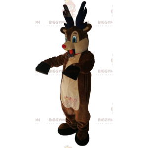 Costume de mascotte BIGGYMONKEY™ de renne comique avec son
