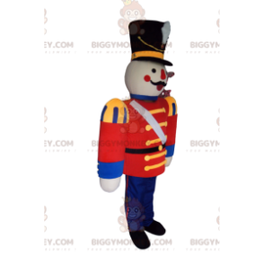 Soldier BIGGYMONKEY™ Mascot Costume with Red Jacket and Big