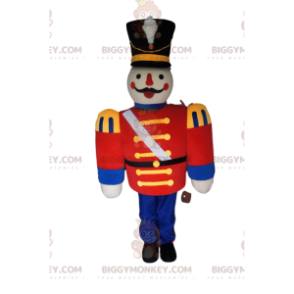 Soldaat BIGGYMONKEY™ mascottekostuum met rood jasje en grote