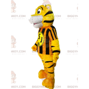 Disfraz de mascota Tiger BIGGYMONKEY™ con jersey de rayas