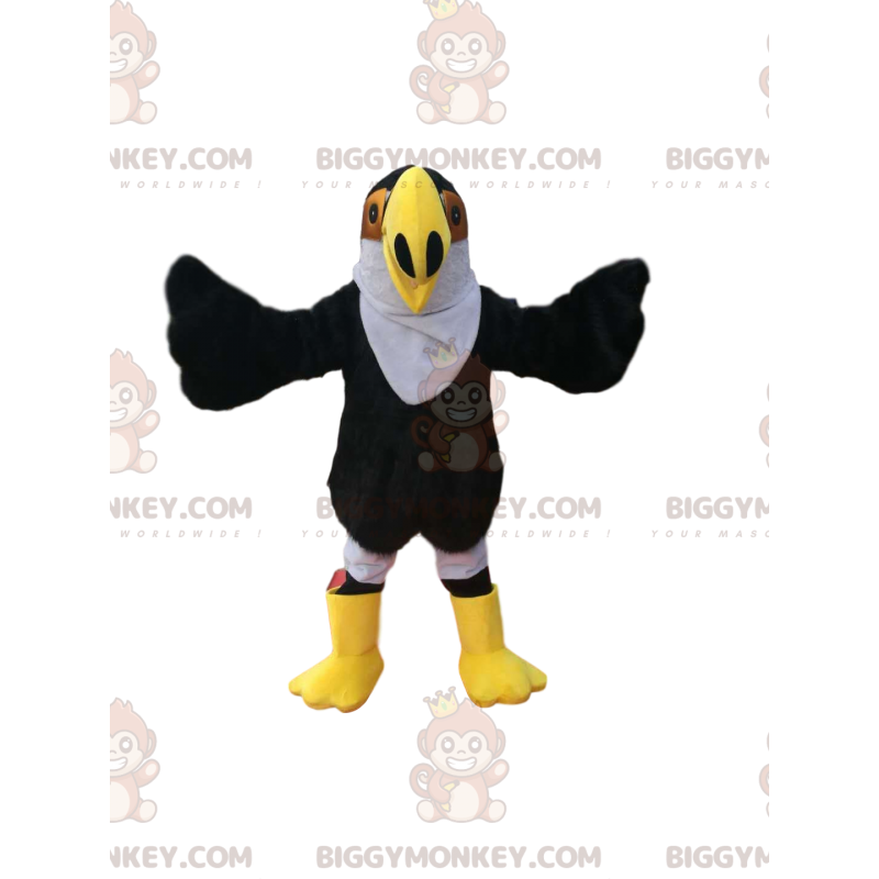 BIGGYMONKEY™ Costume da mascotte raffigurante un'aquila nera