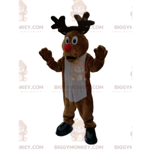 Costume de mascotte BIGGYMONKEY™ de renne comique avec un gros