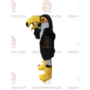 BIGGYMONKEY™ Mascot Costume of Black and White Toucan with Big