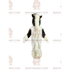 Kostium maskotki brązowo-białego konia BIGGYMONKEY™. kostium