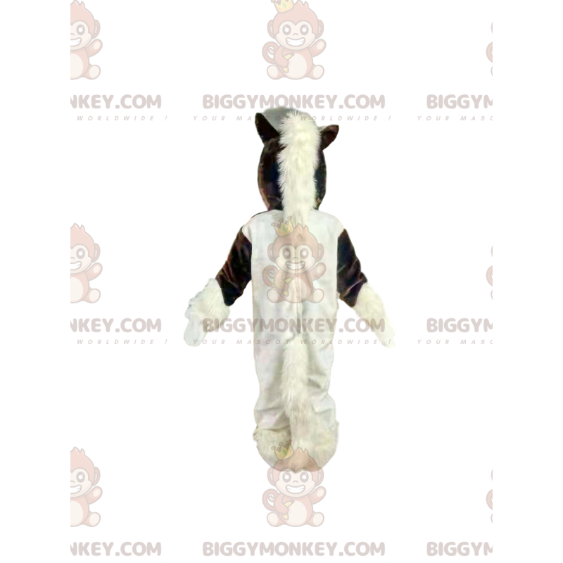 Disfraz de mascota caballo marrón y blanco BIGGYMONKEY™.