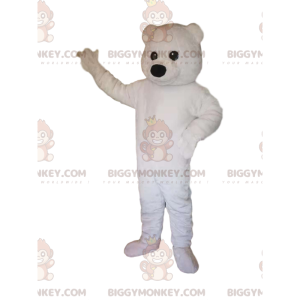 Disfraz de mascota BIGGYMONKEY™ de oso polar muy despierto.