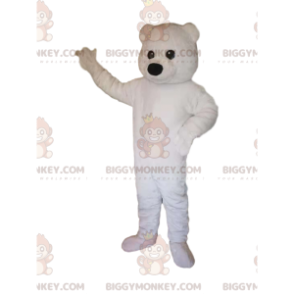Very Awake Polar Bear BIGGYMONKEY™ Mascot Costume. White bear