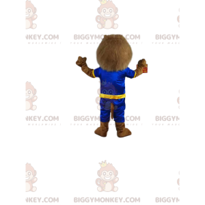 Traje de mascote de leão marrom BIGGYMONKEY™ com roupas