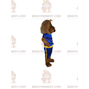 Disfraz de mascota león marrón BIGGYMONKEY™ con ropa deportiva