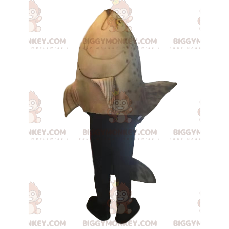 Tan Trout BIGGYMONKEY™ Mascot Costume. trout costume –