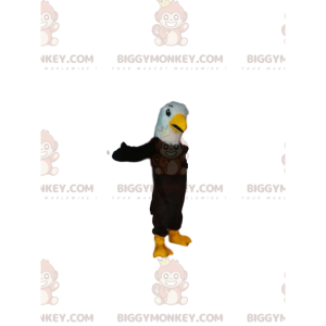 Golden eagle BIGGYMONKEY™ mascot costume, with a beautiful