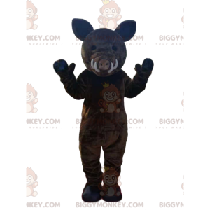 Disfraz de mascota BIGGYMONKEY™ de jabalí súper adorable.