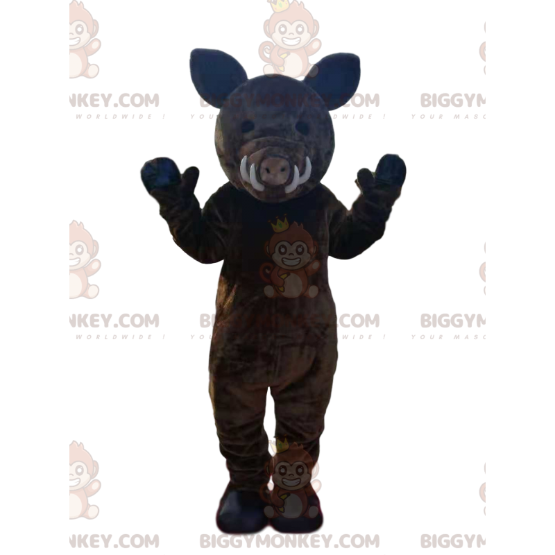 Costume da mascotte BIGGYMONKEY™ cinghiale super carino.