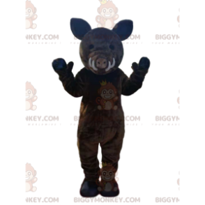 Super cute boar BIGGYMONKEY™ mascot costume. boar costume –