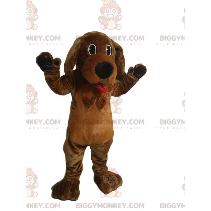 BIGGYMONKEY™ Maskottchen-Kostüm für braunen Hund mit