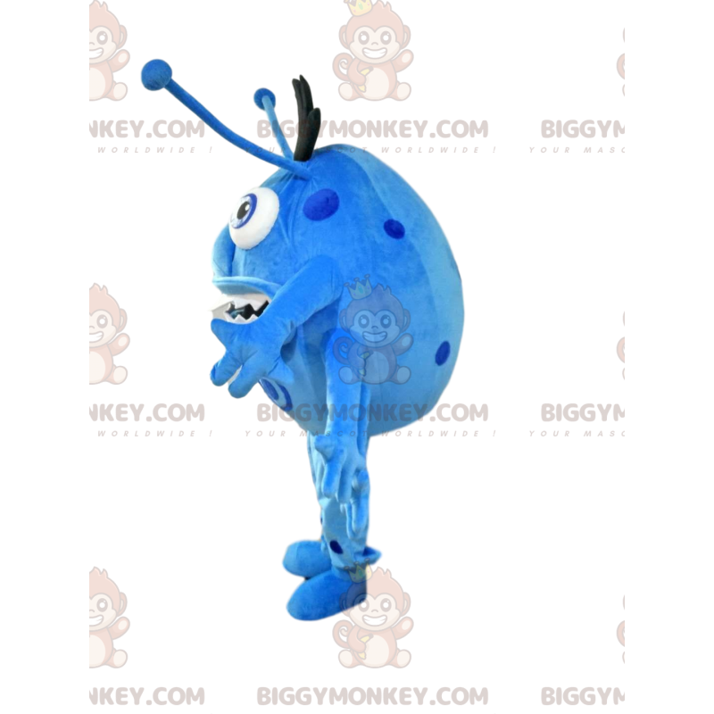 BIGGYMONKEY™ Costume da mascotte del piccolo mostro rotondo blu