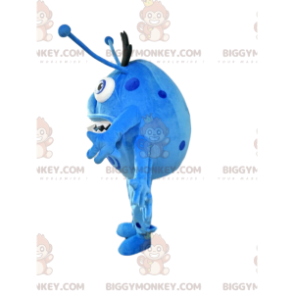 Costume de mascotte BIGGYMONKEY™ de petit monstre rond bleu