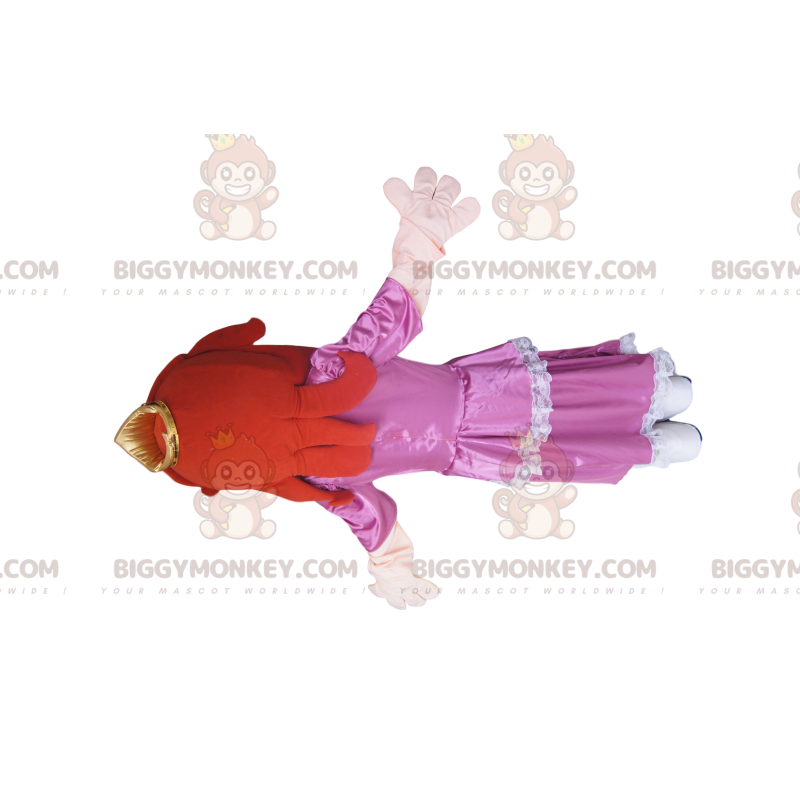 Traje de mascote Princesa BIGGYMONKEY™, com vestido de cetim