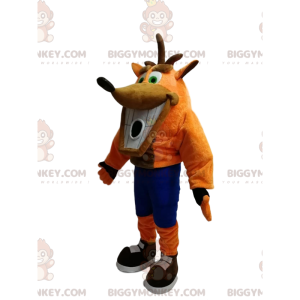 Costume de mascotte BIGGYMONKEY™ du Crash Bandicoot du jeu