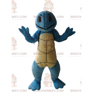 Traje da mascote BIGGYMONKEY™ da Tartaruga Azul Sorridente.