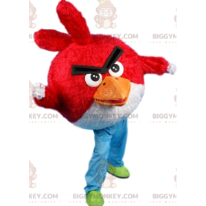 Costume da mascotte BIGGYMONKEY™ rosso, l'uccello arrabbiato -