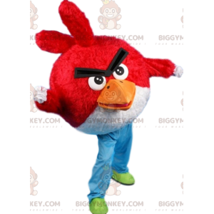 Disfraz rojo de mascota BIGGYMONKEY™, Angry Bird Bird -