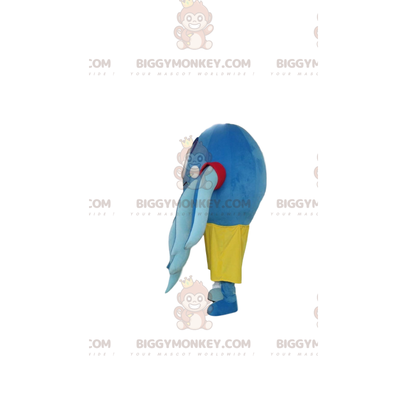 Costume de mascotte BIGGYMONKEY™ de petite pieuvre bleue très