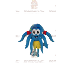 Costume de mascotte BIGGYMONKEY™ de petite pieuvre bleue très