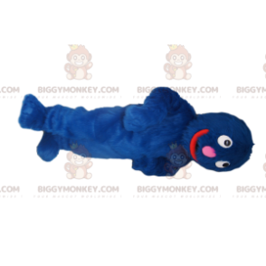 ¡Disfraz de mascota monstruo azul muy sonriente BIGGYMONKEY™! -