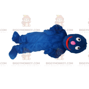 Costume de mascotte BIGGYMONKEY™ de monstre bleu très souriant!